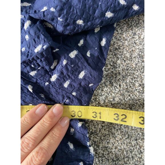 Women's Lane Bryant Size 28 Navy Blue Blouse NWT Boho Coastal Romantic Beachy - Picture 7 of 7